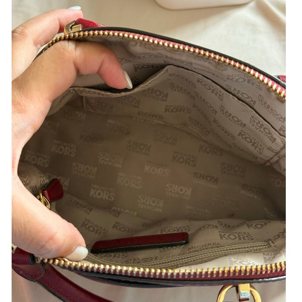 Michael Kors Scarlet Red Emmy Dome Satchel‎ - Picture 4 of 6